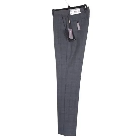 Michael Kors Mens Classic Fit 2 Piece Suit 36R 30x32 Grey Blue Plaid Wool NWT